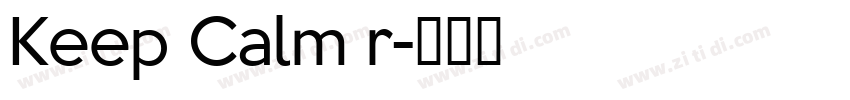 Keep Calm r字体转换
